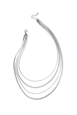 Ketting Snake Chain 4 Layers - Zilver Ketting Snake Chain 4 Layers - Zilver