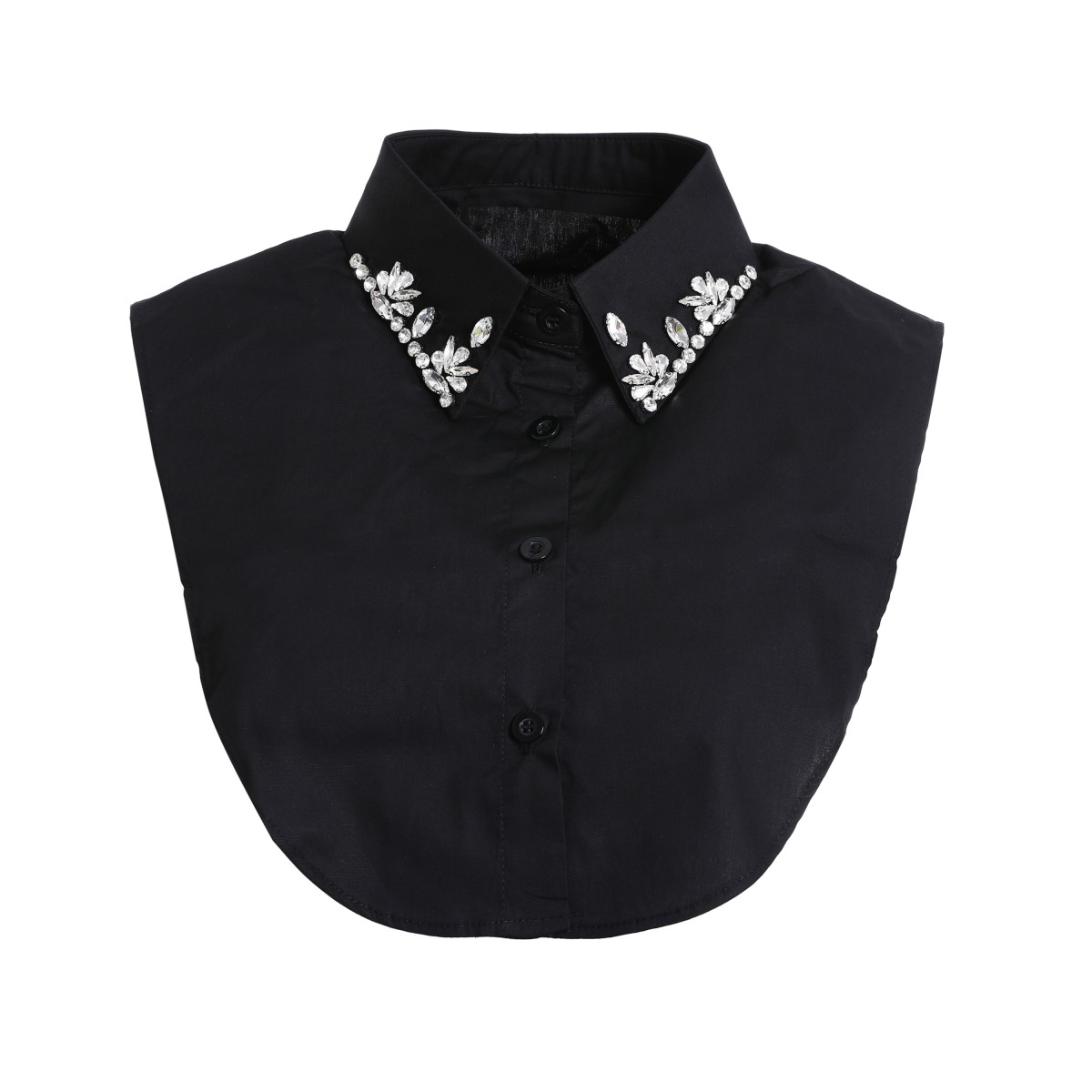 Kraagje Zwart - Flower Zirkonia