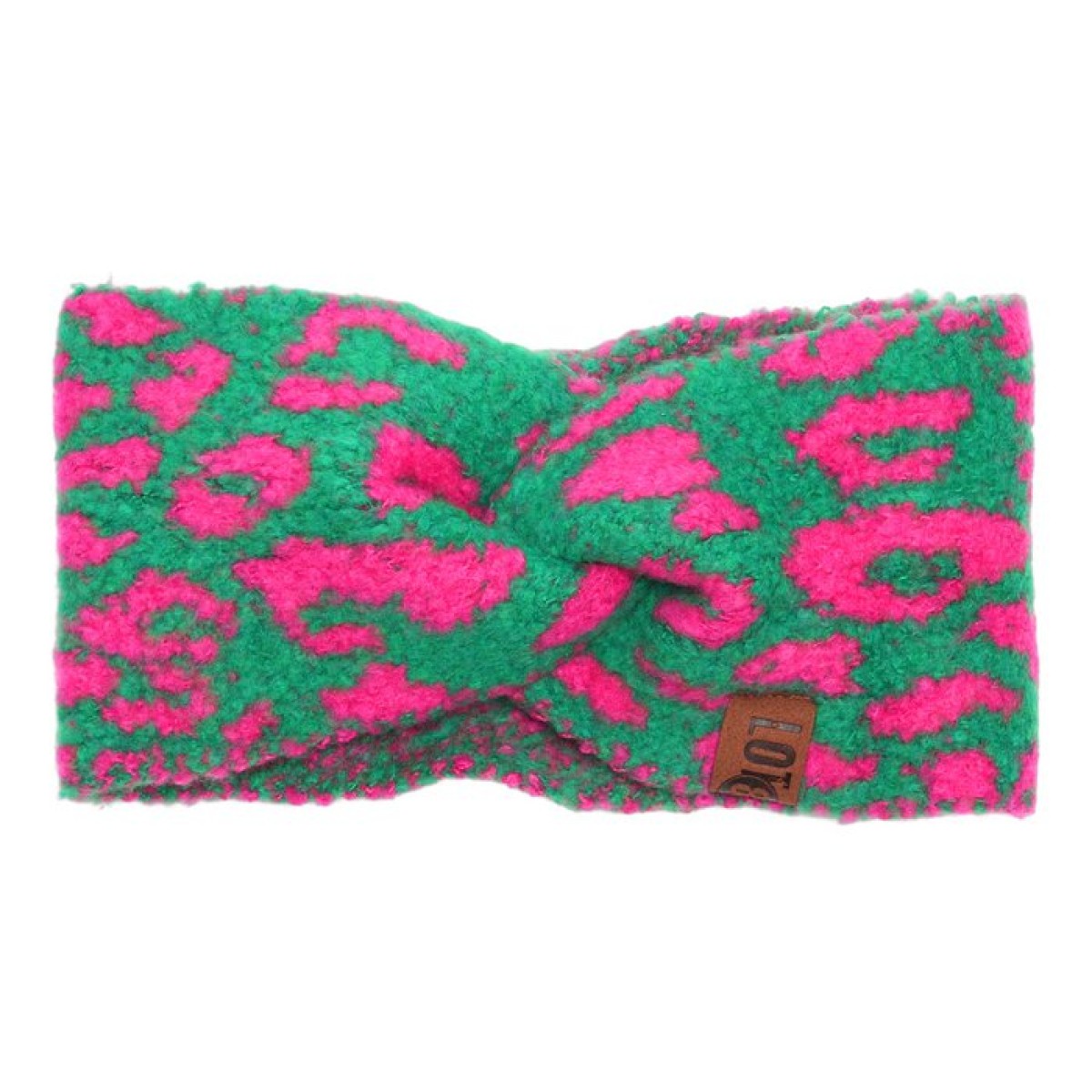 Lot83 Haarband Pip - Leopard Groen/Pink