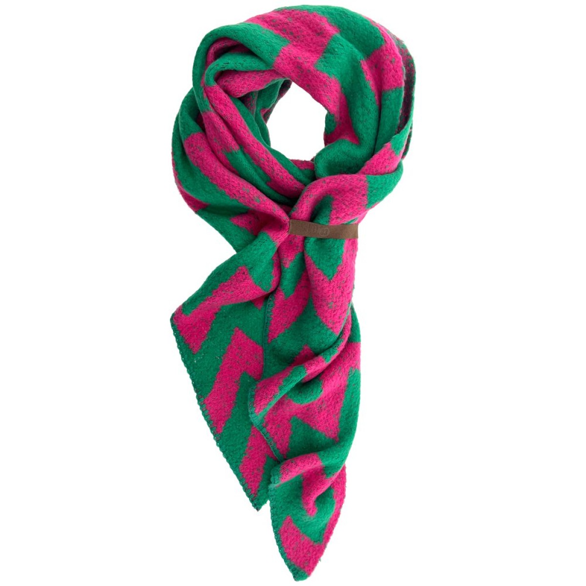 lot83 sjaal fem zigzag groenpink