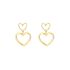 oorbellen 2 hearts goud