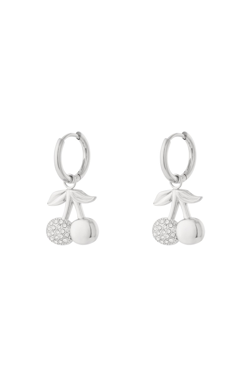 Oorbellen Cherry Lux - Zilver