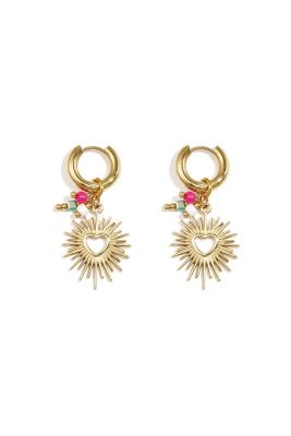 Oorbellen Dancing Heart Summer- Goud