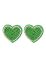oorbellen kralen hart small groen