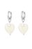 Oorbellen SeaShell Heart - Zilver