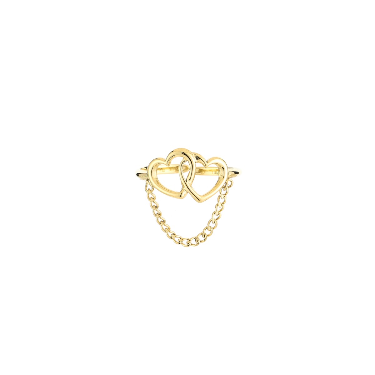 Ring Hearts Chain - Goud