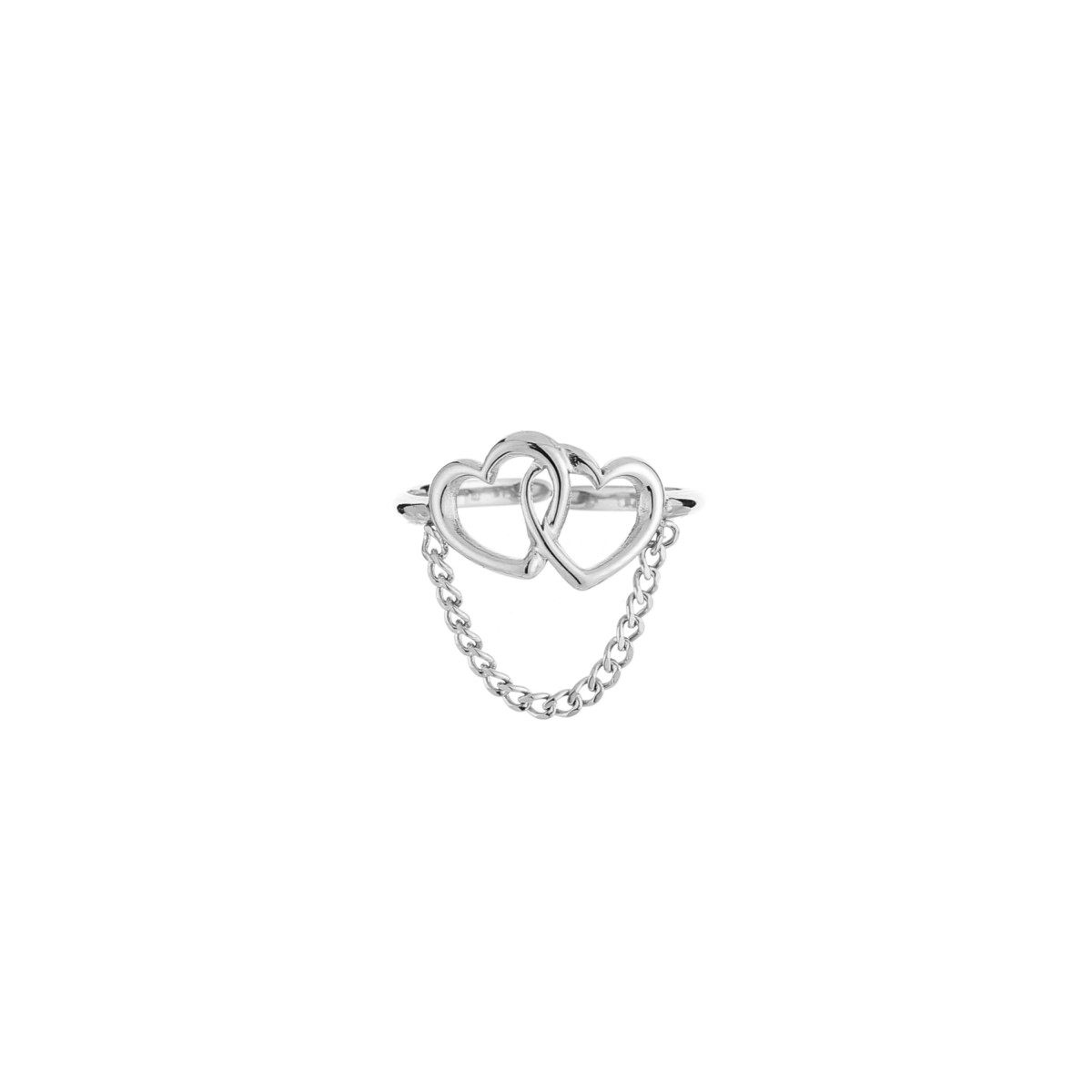Ring Hearts Chain - Zilver