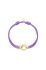 satijnen armband cirkel paars