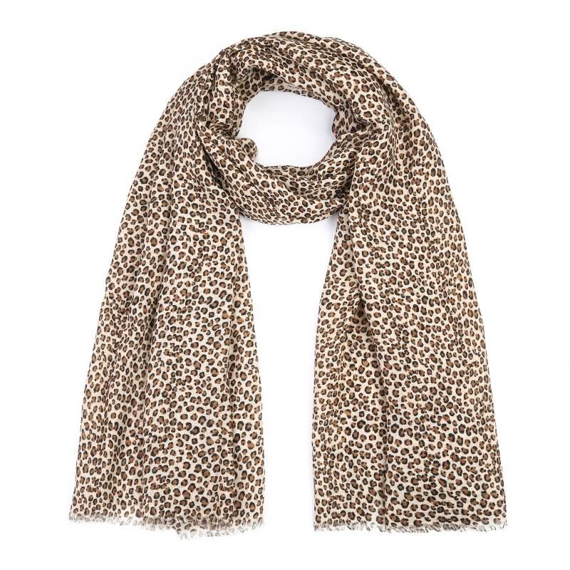 sjaal summer cheetah khaki