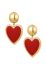 Statement Oorbellen - Dot Heart - Rood